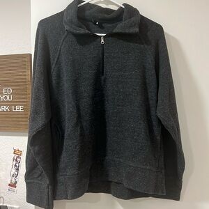 Nike soft gray crew neck quarter zip sweater